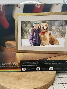 SALE! NEW Polaroid 10" Hi Resolution Digital Picture Frame - BRUS GOLD PDF-1050G